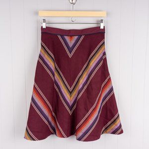 Anthropologie Edme & Esyltte chevron skirt sz 4